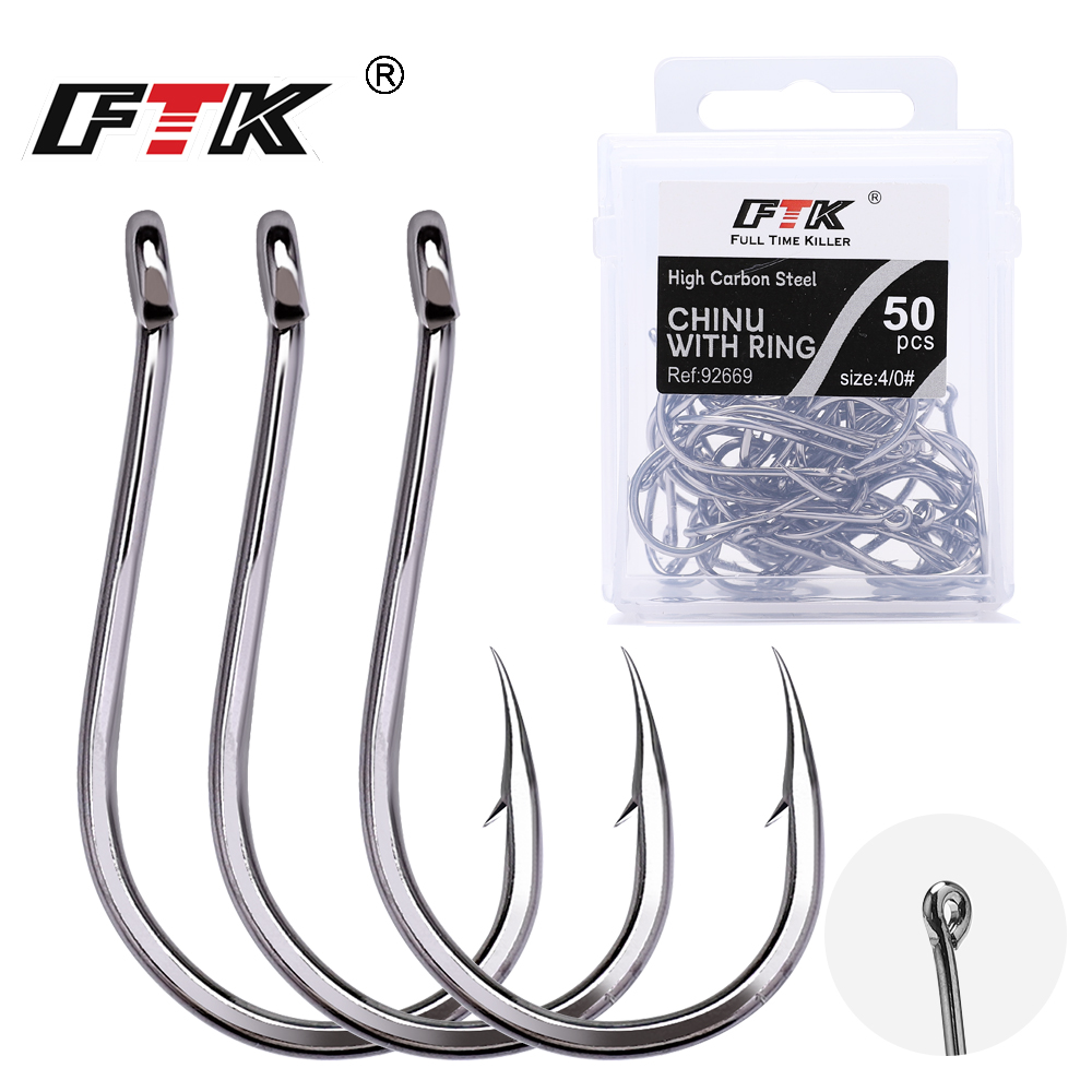 Fishing Hook Offset - FTK CHINU Angelhaken mit Ring und