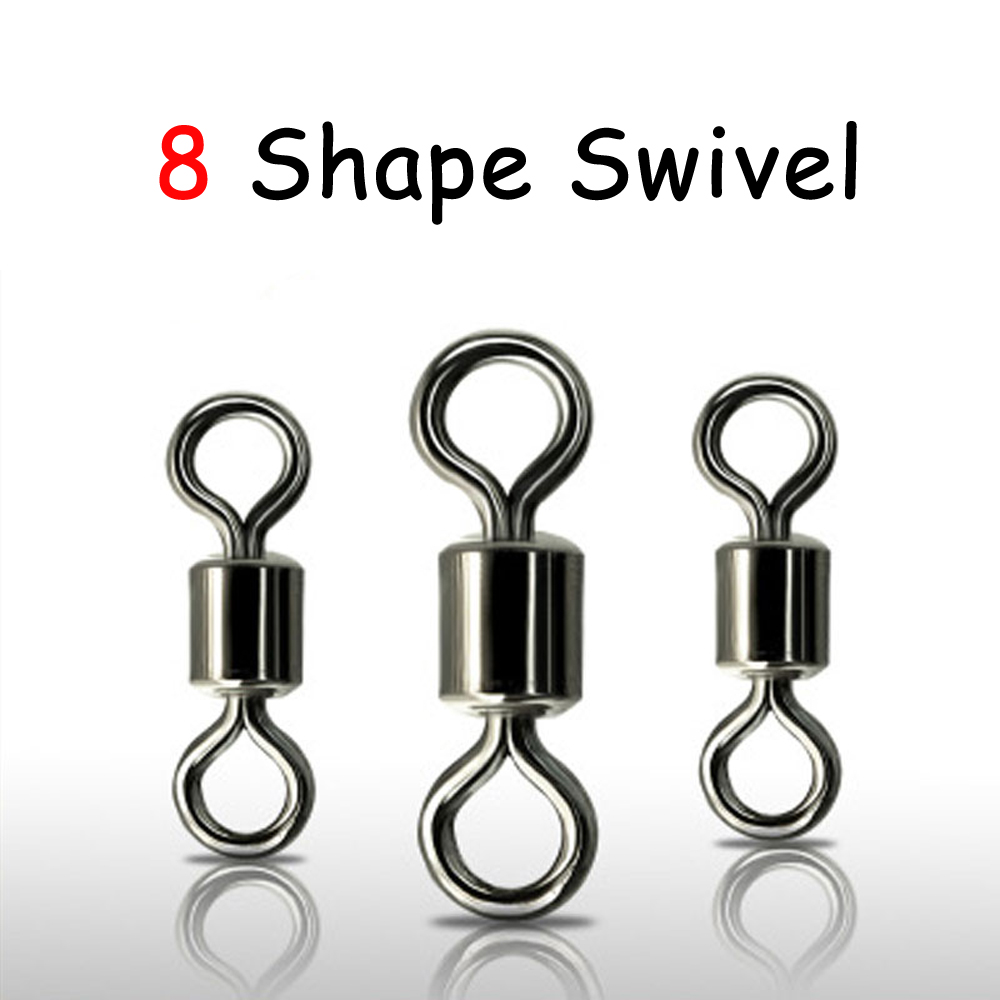 100Pcs Schwarz 8 Form Rolling  – Fishing Hook Size Bewertung und Preis