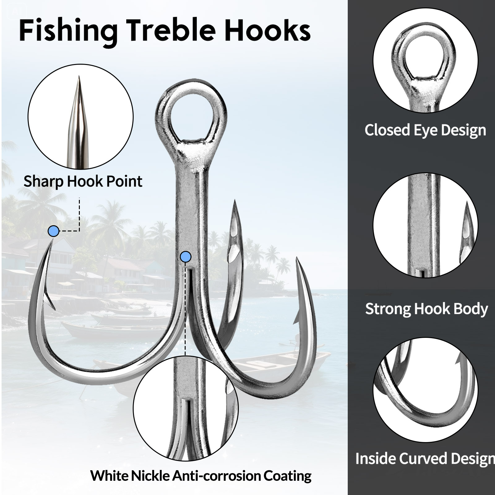 9KM Salzwasser-Dreifachhaken 3 – Fishing Hook Offset Bewertung und Preis